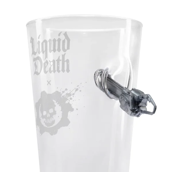 Liquid Death x Gears of War Chainsaw Pint Glass